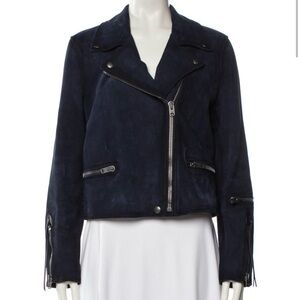 Coach Black Suede Moto Jacket - great condition Size 10
